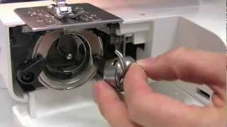 Inserting the Janome Front Loading Bobbin Case [upl. by Mauro408]