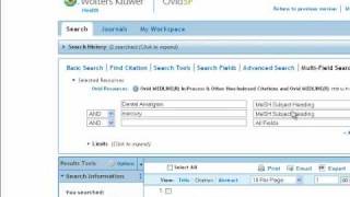 Medline OVID  Advanced search [upl. by Mahala]