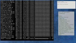 Arch Linux installation recording to kernel 6117arch11 testing [upl. by Allayne53]