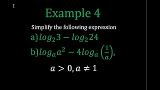 Logarithmic Expression Example 4 [upl. by Barthelemy]