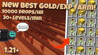 Minecraft 121 New BEST EXP amp GOLD Farm  10000 Dropshour  30 Levelsmin  Java Edition [upl. by Ellebanna]