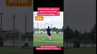 Better Body balance amp speed in shot after 6 months training🦵⚽️ [upl. by Concoff819]