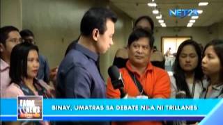 VP Binay retracts debate with Senator Trillanes [upl. by Ria]