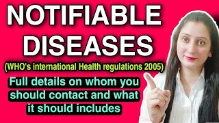 Notifiable diseases॥WHOs international health regulation 2005॥ NABH video in hindi॥nabh 5th edition [upl. by Valeta]