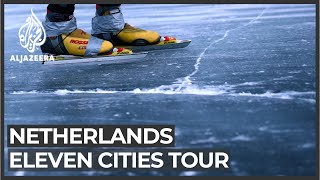 Eleven Cities Tour Dutch skaters hope for a weather miracle [upl. by Studner75]