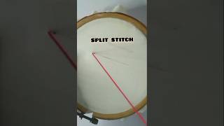 split stitch hand emboridaryviralvideohandembroiderysplitstitchtrendingshortfeedshortsytdiy [upl. by Ahseral]