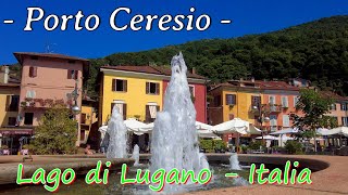 PORTO CERESIO  Lago di Lugano  ITALIA  walking tour [upl. by Stinson]