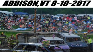 2017 AddisonVT Demolition Derby 8102017 FULL SHOW [upl. by Earissed788]