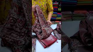 Mangalagiri Pattu sarees with kalamkari print  CNR Handlooms [upl. by Eejan]