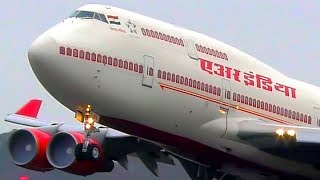 AIR INDIA ONE Boeing 747 Takeoff at Melbourne Airport with President Ram Nath Kovind ONBOARD [upl. by Brozak]