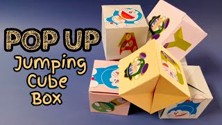 DIY POP UP Jumping Cube Box Viral Step by Step Tutorial  Surprise Gift idea for the loved one [upl. by Ynner207]