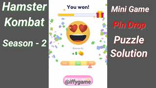 Pin out Master  Hamster Kombat  Mini Game  Diamond 💎 Solution  dailypuzzle [upl. by Alcus]