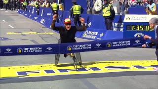 Eden RainbowCooper makes history as first Boston Marathon winner from Great Britain [upl. by Clerc]