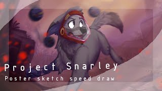 My game poster sketch speed draw Project Snarley [upl. by Roswald16]