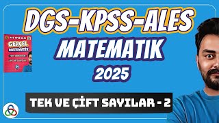 Tek ve Çift sayılar  2 Video  DGSKPSSALES Matematik  2025 [upl. by Roybn]