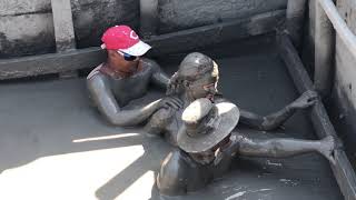 cartagena columbia Volcan de Lodo El Totumo mud bath jan 2019 ron sturgeon and linda allen [upl. by Auqinimod]