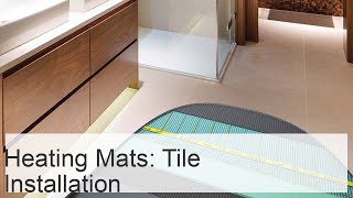 Heating mat under the tile types features carrying out the work [upl. by Attenyw]