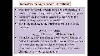 BCUMSc CHEMISTRY I SEM Precipitation TitrationArgentometric Titrations Definition ExRequiremen [upl. by Htiderem23]