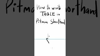 How to write Table in Pitman Shorthand  shorts [upl. by Zaccaria]