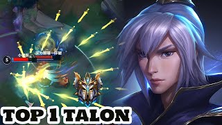 Wild Rift Talon  Top 1 Talon Gameplay Rank Master [upl. by Gefen]