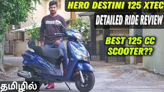 Hero Destini 125 Xtec  Detailed Ride Review  தமிழில் [upl. by Avek]