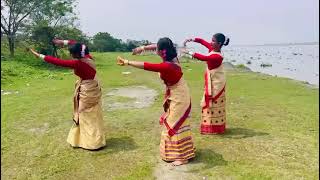 Bohag Bihu Dance Vision Dance Academy Assamese Bihu folk [upl. by Nerdna]