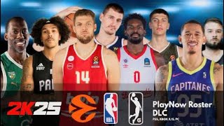 Euroleague amp NBA amp G League in 2k25 PlayNow Roster for next gen [upl. by Alegnat]