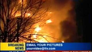 Buncefield oil depot disaster live footage from ITV News channel [upl. by Warga]