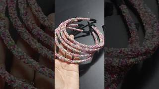 super glitter tube headband making for childrens hairaccessories diy craft latest viralshorts [upl. by Encratia]