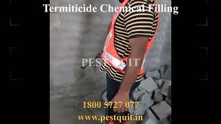 termiticide filling for post construction anti termite treatment [upl. by Lerual]