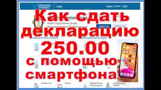 Как сдать декларацию формы 25000 через смартфон Инструкция по заполнению 2021 год [upl. by Almena]