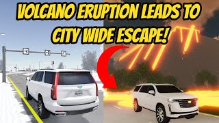 Greenville Wisc Roblox l Volcano Eruption City Wide Evacuation ESCAPE Special Roleplay [upl. by Belen]