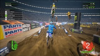 Monster Energy Supercross 2  Minneapolis US Bank Stadium  Minnesota Gameplay HD [upl. by Nonnahs]