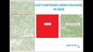 Clip contours by polygon in QGIS Clip contours by shapefile in QGIS Clip vector data in QGIS [upl. by Amadis]