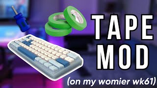 Tape Modding My Mechanical Keyboard Womier WK61 READ DESCRIPTION [upl. by Huntington]