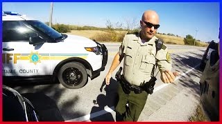 COPS VS DIRT BIKE  BUSTED BY POLICE DOING HIGHWAY WHEELIES [upl. by Assiron]