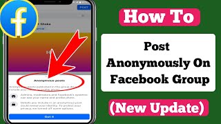 How to post anonymously on facebook group as a member 2024 [upl. by Shepperd]