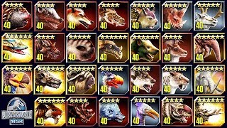 ALL MAX LEVEL 40 CENOZOICS JURASSIC WORLD [upl. by Palumbo325]