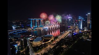 Singapore New Year Fireworks 2024  Marina Bay Fireworks 2024  Singapore Welcome 2024 [upl. by Casilda897]