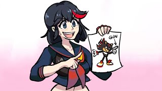 Ryūkos crush on Shadow The Hedgehog Funny Kill la Kill Comic Dub [upl. by Dalenna]