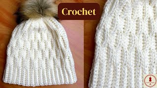 BONNET CROCHET quotOndinaquot TUTO CROCHET  HommeFemme [upl. by Akibma260]