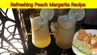 Peach Margarita Recipe  how to make peach Margarita [upl. by Hartzel25]