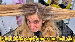 Foil to Balayage Conversion Tutorial [upl. by Nellda]