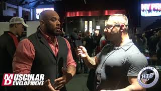 Sergio Oliva Jr Interview at the 2018 IFBB New York Pro [upl. by Nelad903]