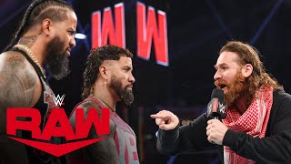 Jey Uso “‘Sami Uso is our family” Raw highlights Nov 4 2024 [upl. by Macfadyn]