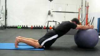 Core Stabilization Training Sagittal plane Tall kneeling AntiExtension rollouts [upl. by Judson]