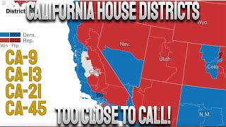 Four California House Races Remain Too Close to Call These are the latest numbers in the districts [upl. by Sorilda]