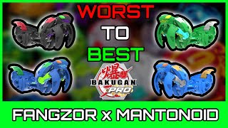 BAKUGAN WORST TO BEST Fangzor x Mantonoid  Bakugan Armored Alliance [upl. by Cynthie437]