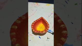 Diya 🪔 decoration art diy craft diwali [upl. by Arret133]