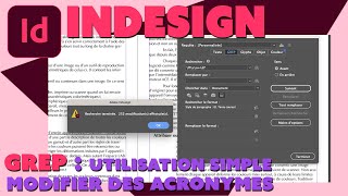 Indesign  GREP  Utilisation simple pour modifier des acronymes [upl. by Ignatia302]